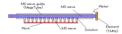 megasonic cleaner shower irradiation